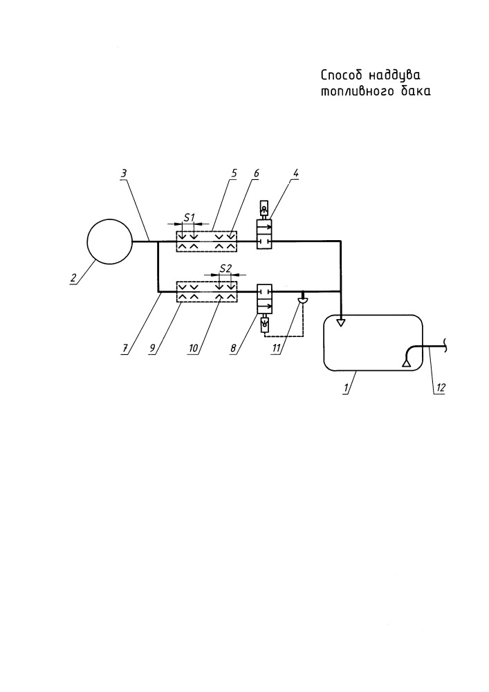 Способ наддува топливного бака (патент 2668015)