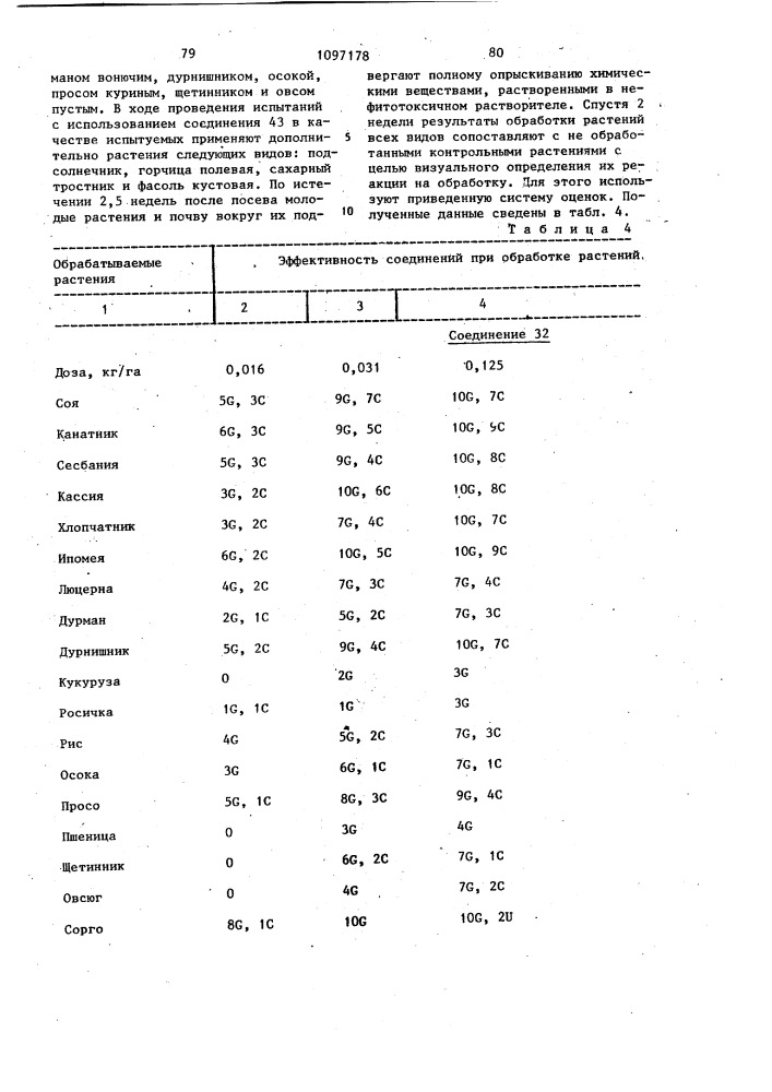Способ борьбы с нежелательной растительностью (патент 1097178)