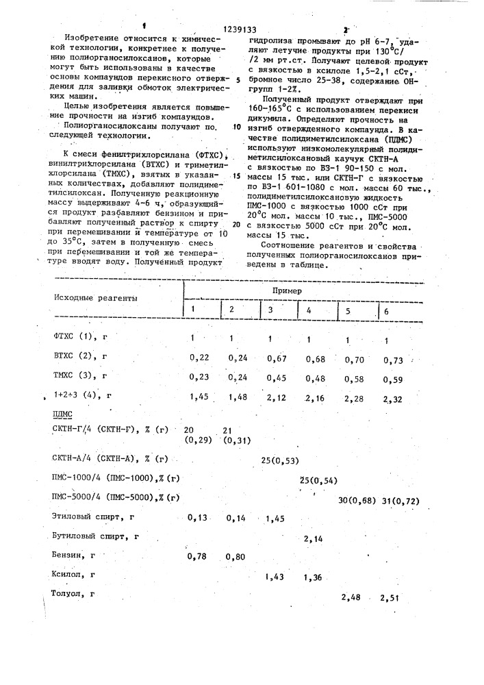 Способ получения полиорганосилоксанов (патент 1239133)