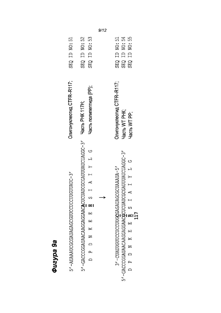 Олигонуклеотиды для введения изменения в последовательность молекулы целевой рнк в живой клетке (патент 2663110)