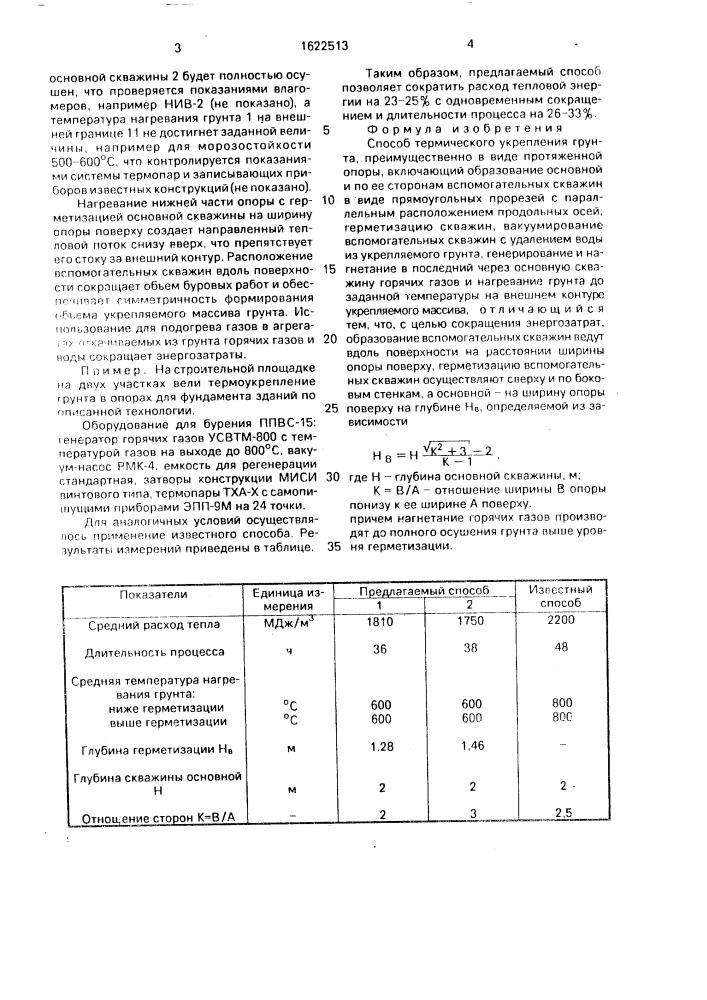 Способ термического укрепления грунта (патент 1622513)