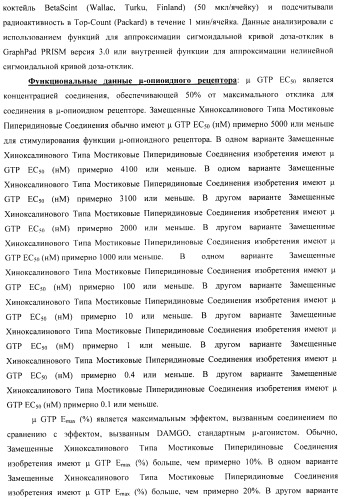 Замещенные хиноксалинового типа мостиковые пиперидиновые соединения и их применение (патент 2500678)