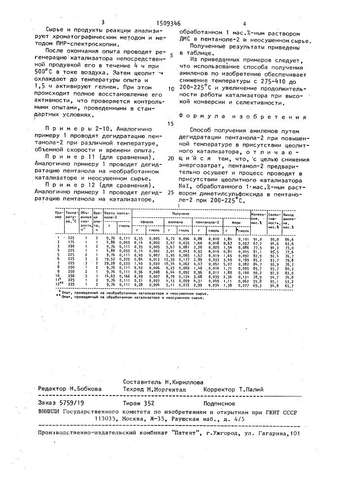 Способ получения амиленов (патент 1509346)