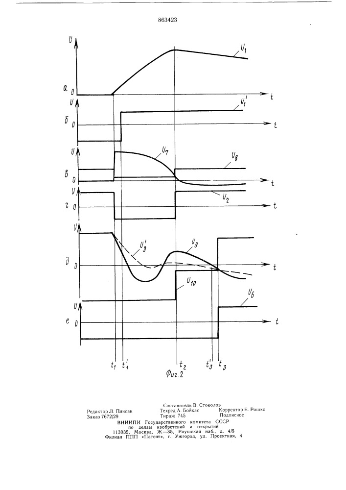 Устройство автоматического контроля прессования на гидравлических прессах с дросельным управлением (патент 863423)