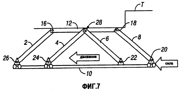 Рычажный механизм для протягивания по ровным и неровным поверхностям скважины (варианты) (патент 2287058)