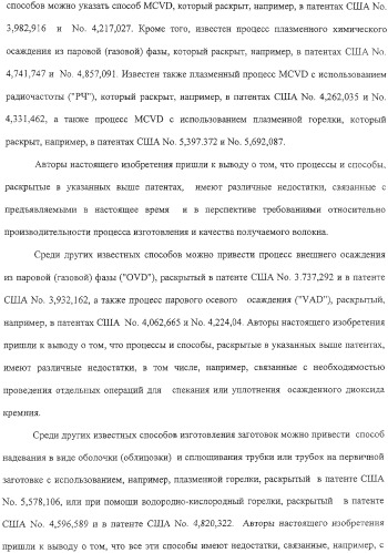 Способ изготовления заготовки оптического волокна (варианты) (патент 2307801)