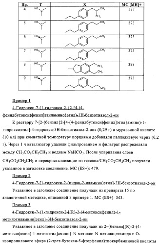 Производные бензотиазола, характеризующиеся агонистической активностью к бета-2-адренорецепторам (патент 2324687)