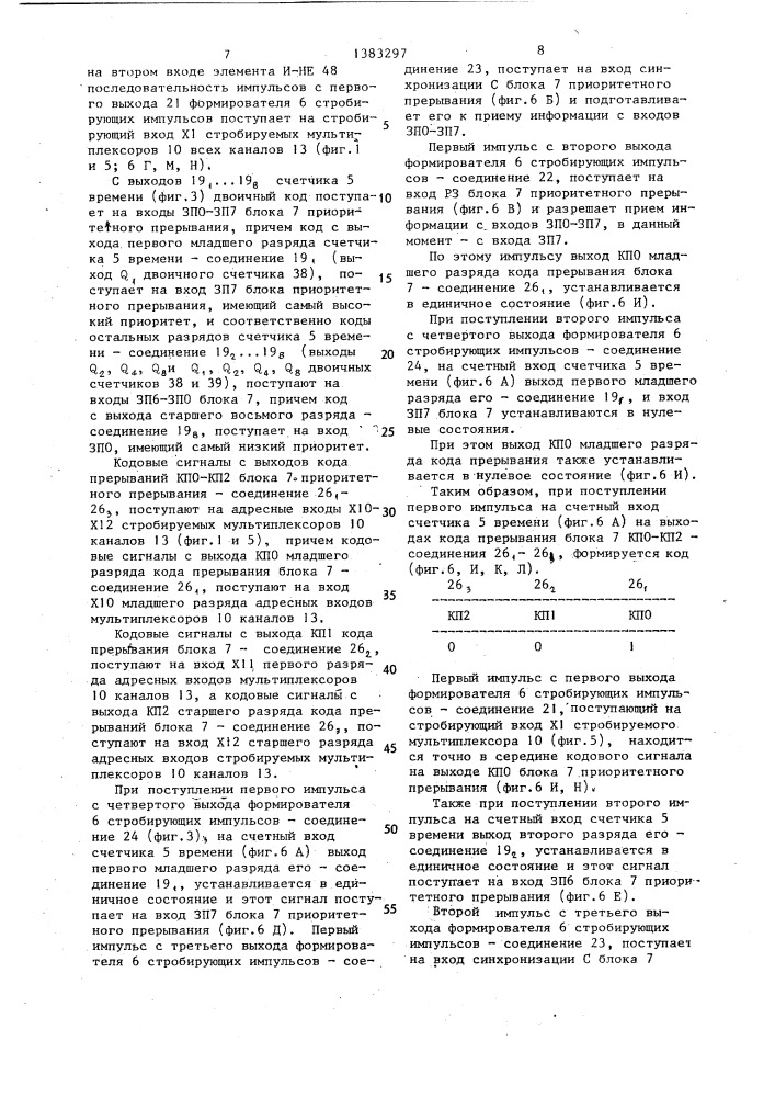 Многоканальное программное задающее устройство (патент 1383297)