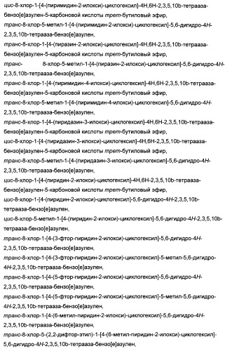 Арилциклогексилэфиры дигидротетраазабензоазуленов для применения в качестве антагонистов рецептора вазопрессина v1a (патент 2507205)