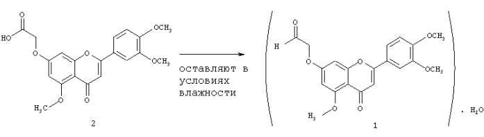 Моногидрат 7-карбоксиметилокси-3&#39;,4&#39; 5-триметоксифлавона, способ его получения и применения (патент 2302416)