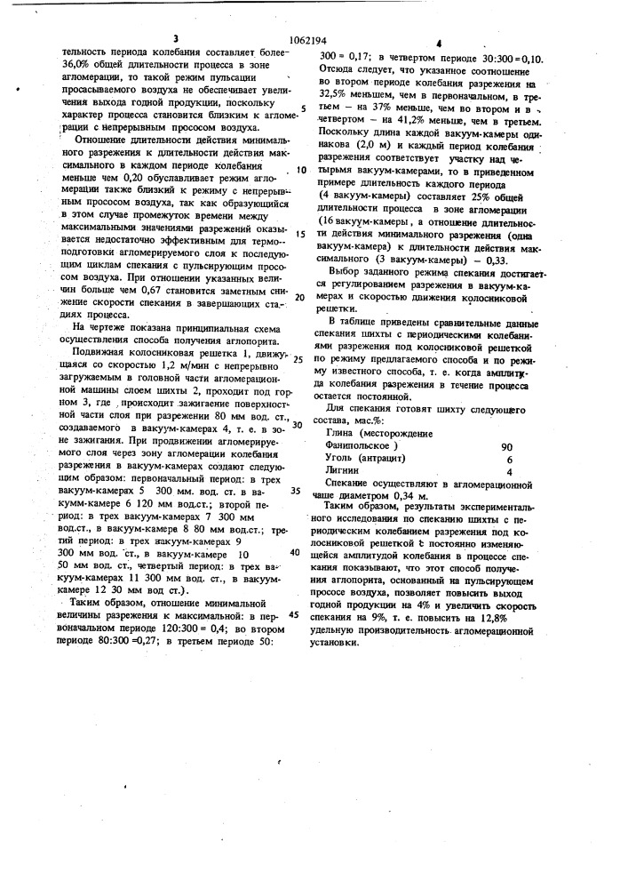 Способ получения аглопорита (патент 1062194)