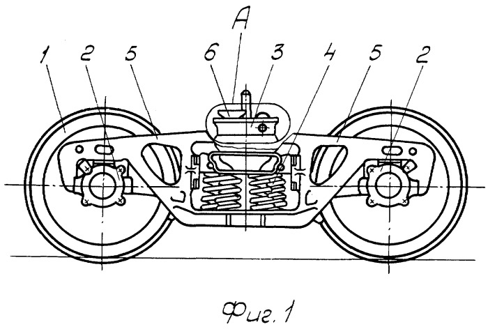 Двухосная тележка железнодорожного грузового вагона (патент 2267427)