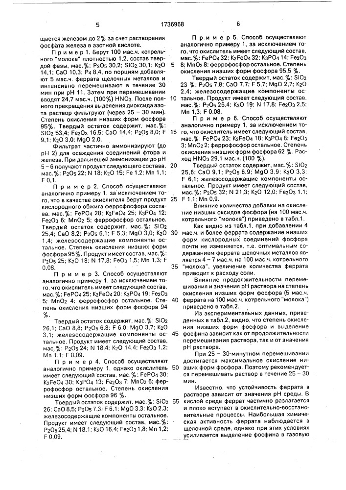 "способ переработки котрельного "молока" (патент 1736968)