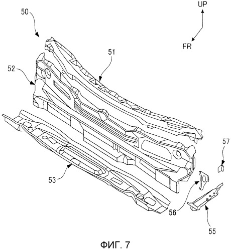Структура верхней панели капота транспортного средства (патент 2521133)