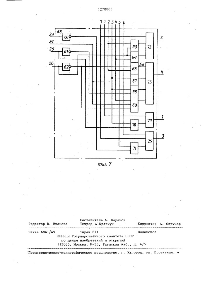 Устройство для формирования адресов процессора усеченного быстрого преобразования фурье (патент 1278883)