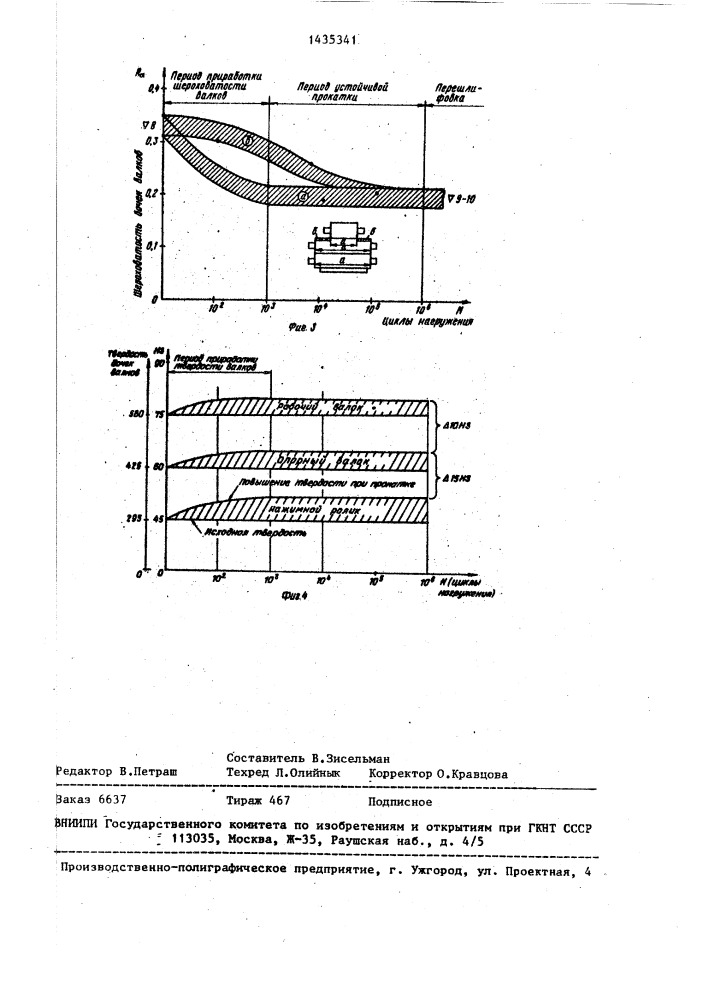 Способ настройки прокатной клети листового стана с укороченным нажимным роликом (патент 1435341)