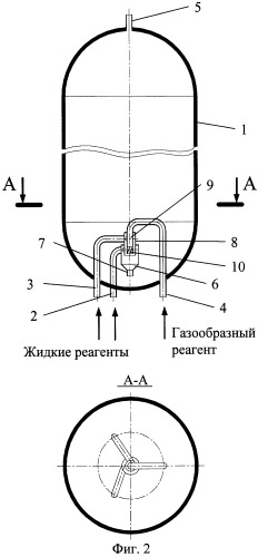 Газожидкостный реактор (варианты) (патент 2256495)