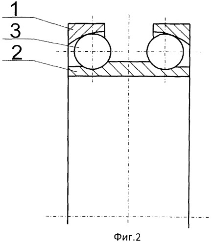 Двухрядный шариковый подшипник качения (патент 2488721)
