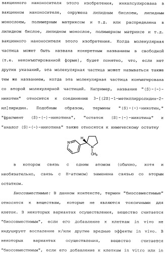 Никотиновые иммунонанотерапевтические лекарственные средства (патент 2487712)