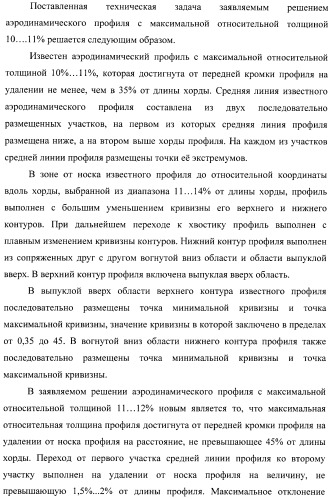 Стреловидное крыло самолета и аэродинамический профиль (варианты) (патент 2406647)