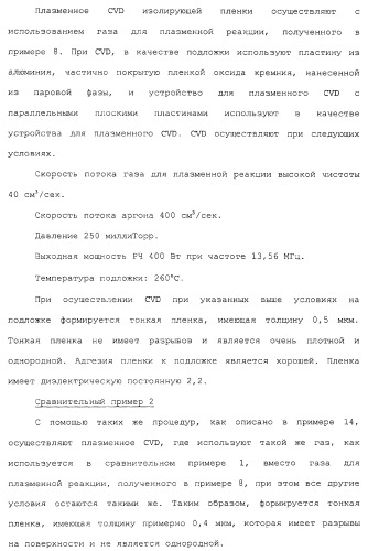 Газ для плазменной реакции, способ его получения, способ изготовления электрической или электронной детали, способ получения тонкой фторуглеродной пленки и способ озоления (патент 2310948)