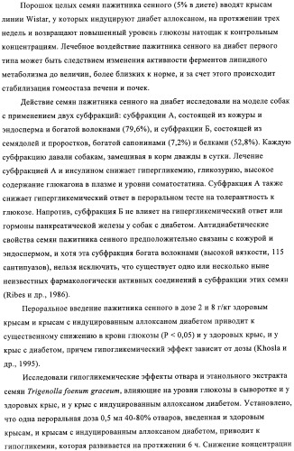 Способ и композиция для улучшения с помощью питания регуляции глюкозы и действия инсулина (патент 2421076)