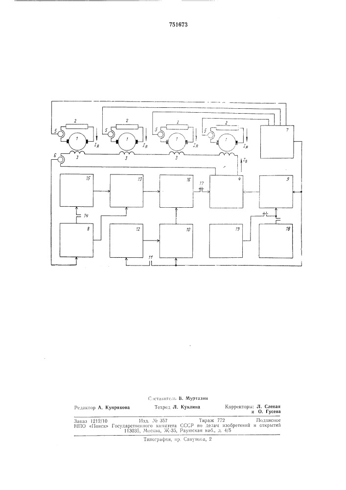 Устройство для стабилизации частоты вращения электропривода при реостатном торможении (патент 751673)