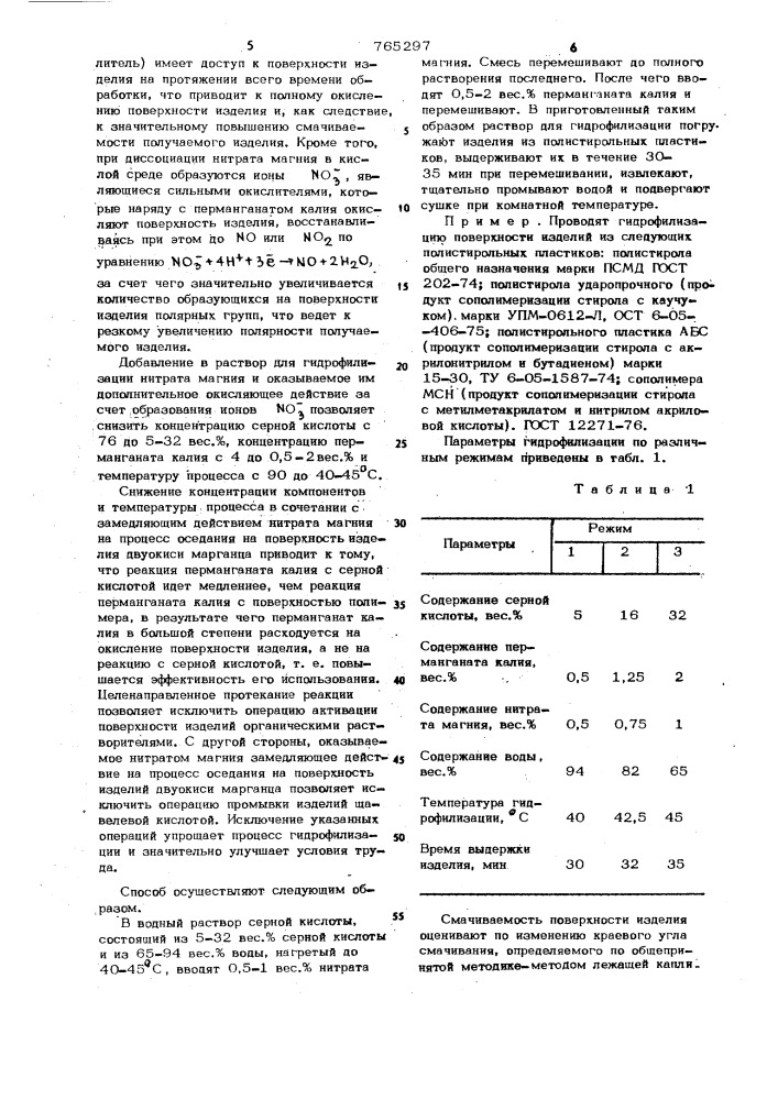 Способ гидрофилизации изделий из полистирольных пластиков (патент 765297)