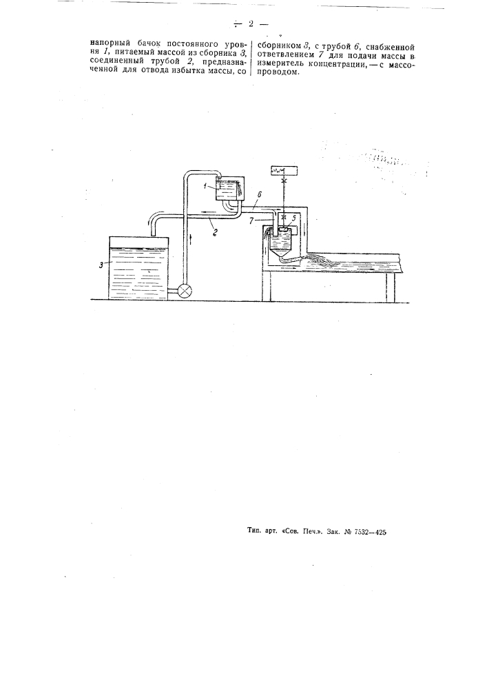 Аппарат для учета выработки продукции в жидком виде древесно-массных и целлюлозных заводов (патент 55415)