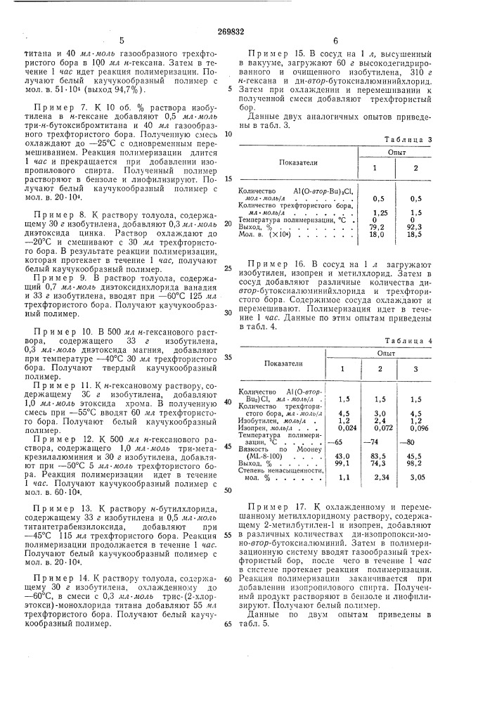 Способ получения высокомолекулярных (патент 269832)