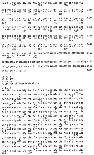 Ген abfb-2 penicillium funiculosum (патент 2388820)