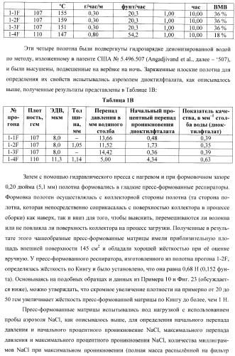 Пресс-формованный однокомпонентный однослойный респиратор с бимодальной однокомпонентной однослойной средой (патент 2399390)