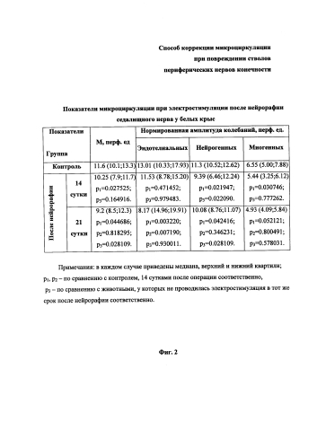 Способ коррекции микроциркуляции при повреждении стволов периферических нервов конечности (патент 2587719)