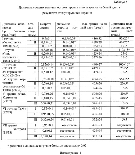 Способ лечения заболеваний зрительного нерва и сетчатки (патент 2447864)