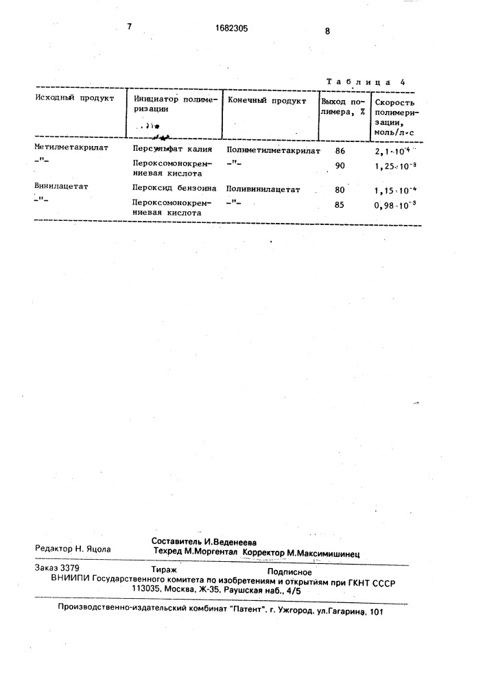 Пероксомонокремниевая кислота и способ ее получения (патент 1682305)