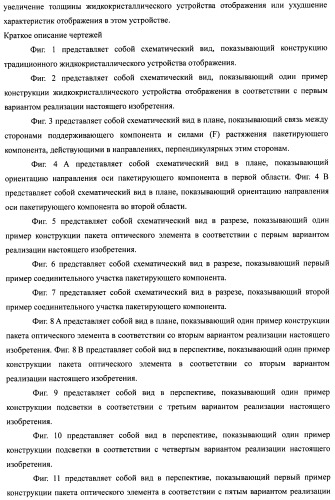 Слоистый блок оптического элемента и способ его изготовления, подсветка и жидкокристаллическое устройство отображения (патент 2421658)
