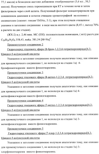 Производные тетрагидропиридоиндола (патент 2387652)