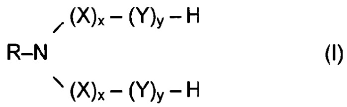 Способ получения алкоксилированных алкиламинов/алкиловых эфиров аминов с узким распределением (патент 2460720)