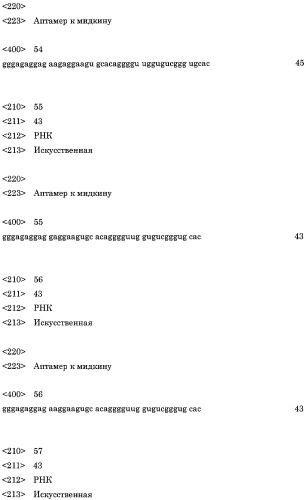 Аптамер против мидкина и его применение (патент 2460794)