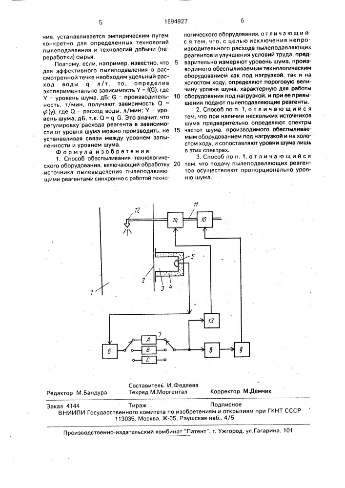 Способ обеспыливания технологического оборудования (патент 1694927)