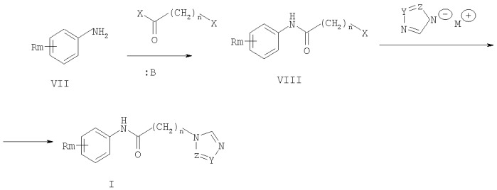 Замещенные омега-азолилалкананилиды, способ их получения и применение в качестве антиагрегантов (патент 2322440)