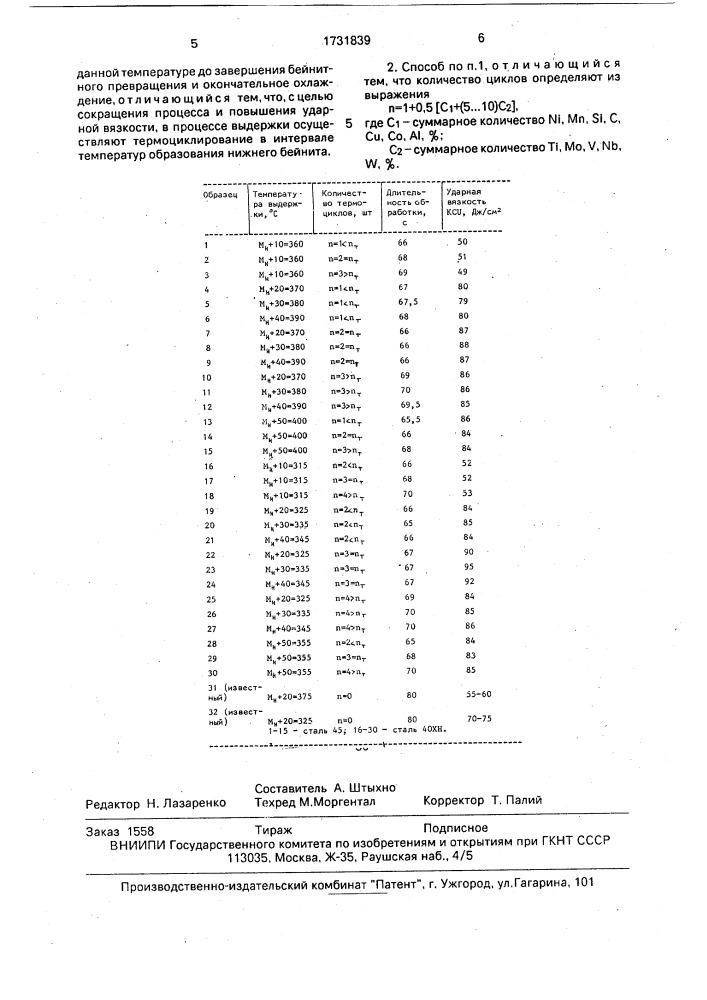 Способ термомеханической обработки изделий (патент 1731839)