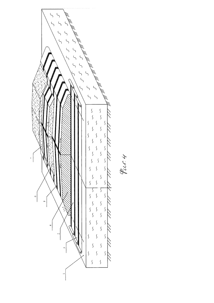 Земляное полотно на болотах с устройством опорной грунтовой обоймы уширенного типа (патент 2594379)
