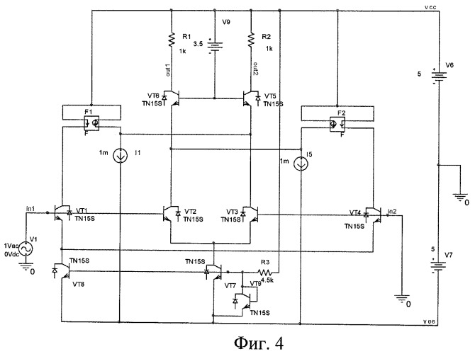 Дифференциальный усилитель с повышенным ослаблением входного синфазного сигнала (патент 2458455)