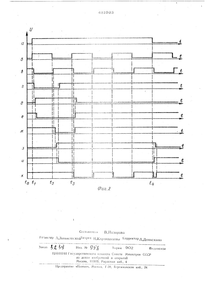 Формирователь импульсов (патент 481993)