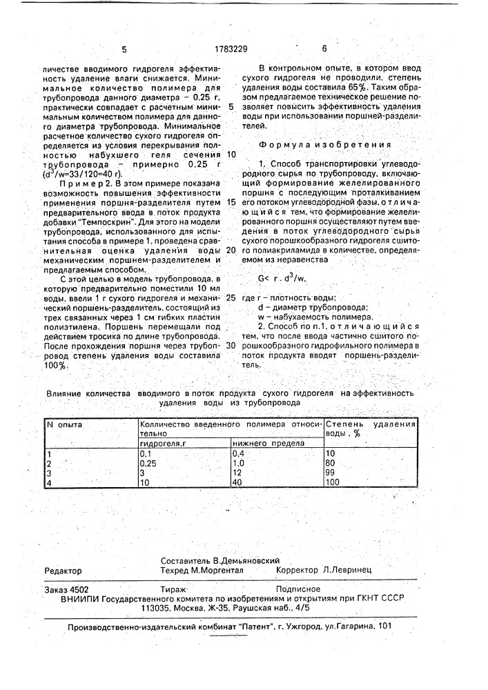 Способ транспортировки углеводородного сырья (патент 1783229)