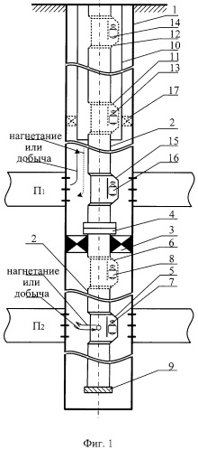 Скважинная установка для одновременно-раздельной и поочередной эксплуатации нескольких пластов одной скважиной (патент 2262586)