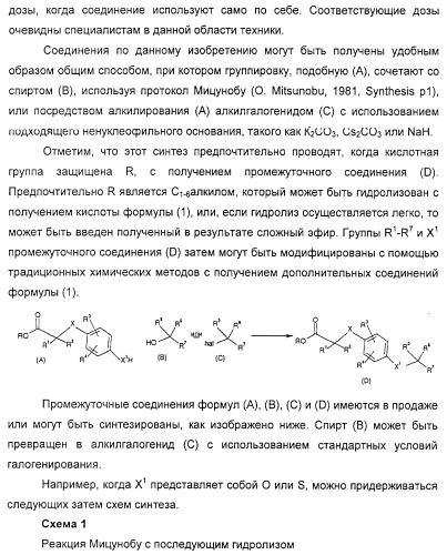 Производные фенилалкановой кислоты и фенилоксиалкановой кислоты, их применение и содержащая их фармацевтическая композиция (патент 2323929)