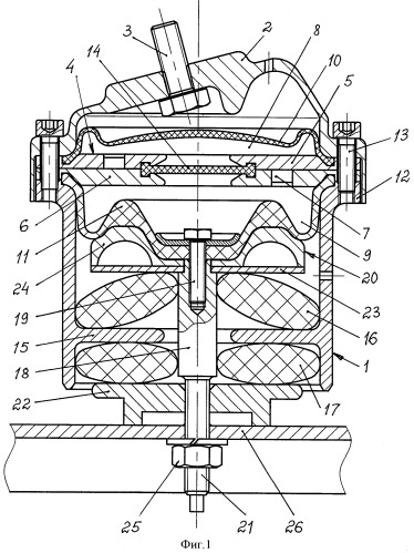 Гидроопора силового агрегата (патент 2348841)