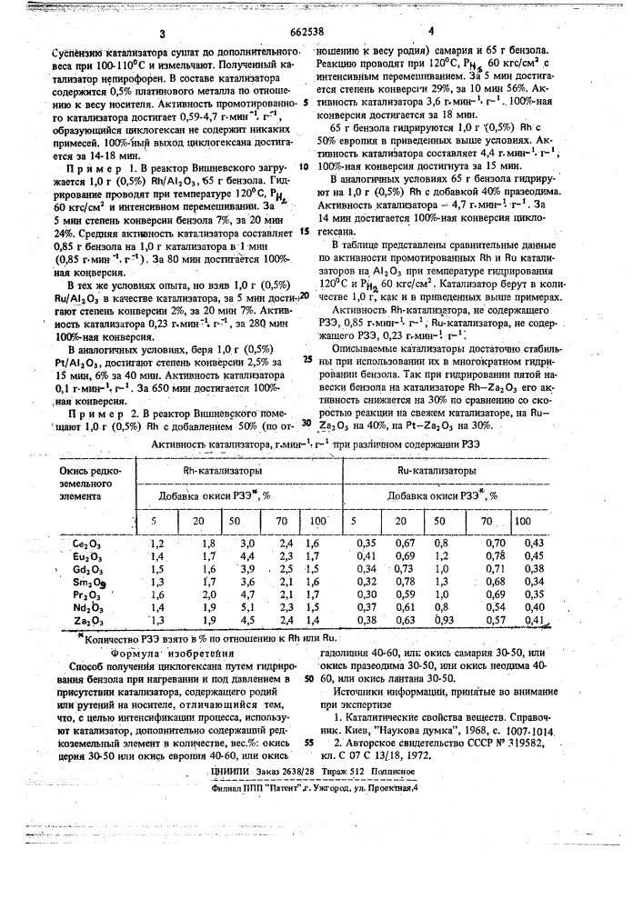 Способ получения циклогексана (патент 662538)